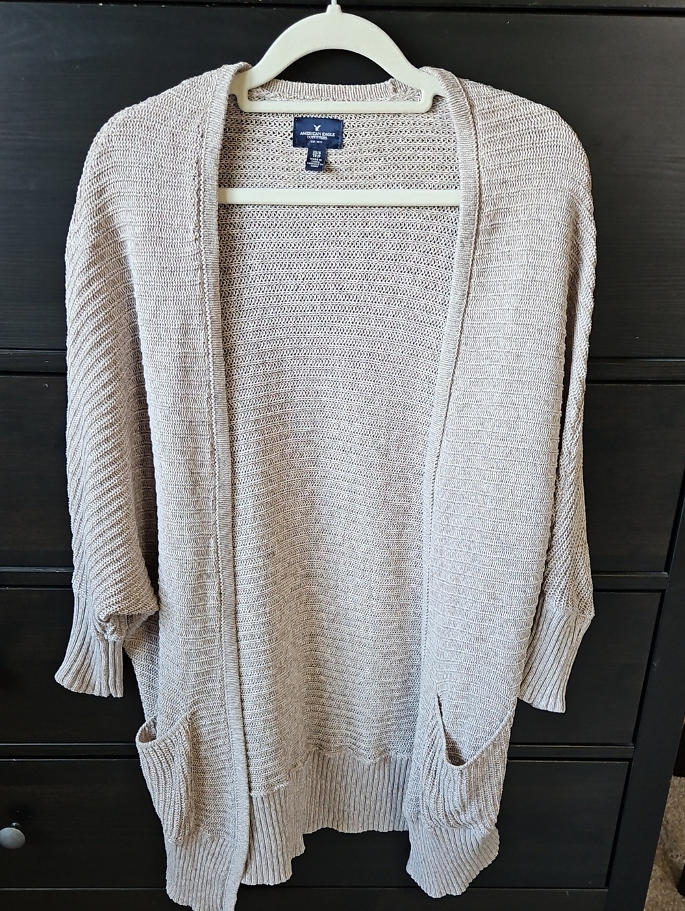 American Eagle Outfitters Open-Front Cardigan - Light Taupe